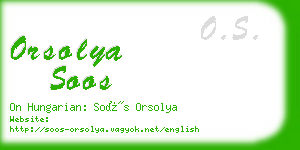 orsolya soos business card